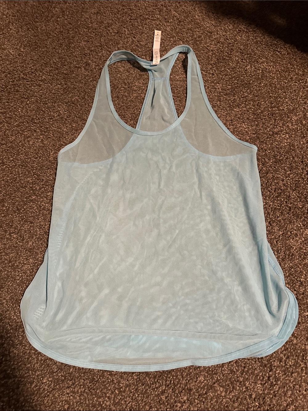 lululemon athletica Sky Blue Racerback Mesh Tank